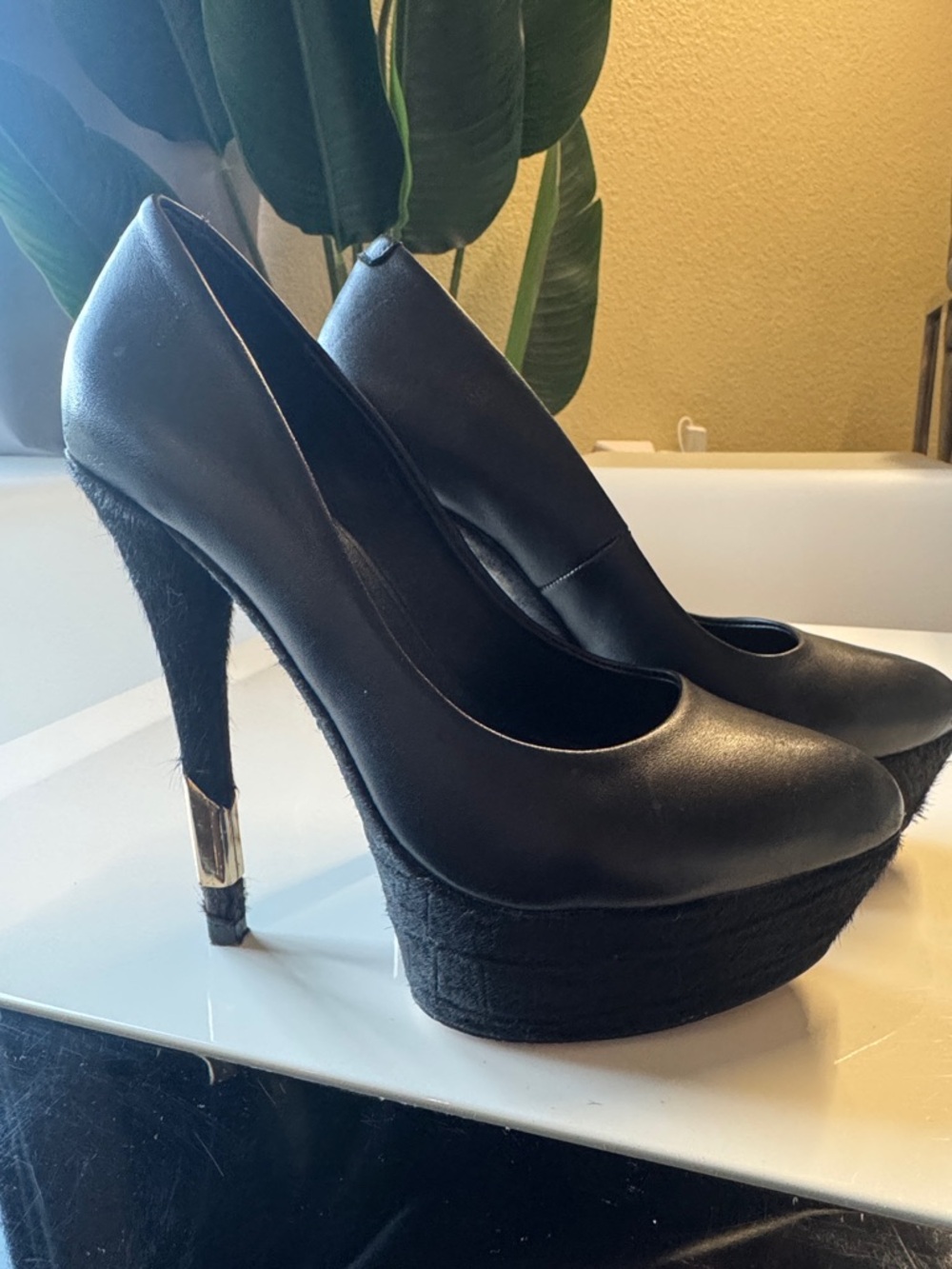 Kate Ferguson Black Platform High Heel Pumps - Sleek Women’s Dress Shoes